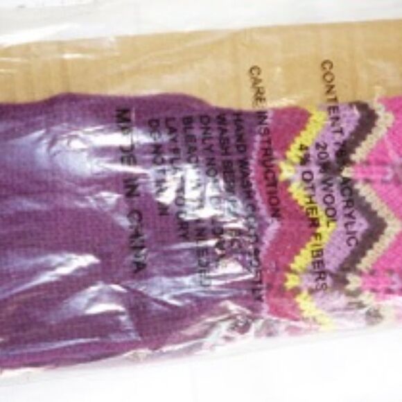 MISSONI FOR TARGET GIRLS L PURPLE RIBBED GLOVES - Picture 6 of 6
